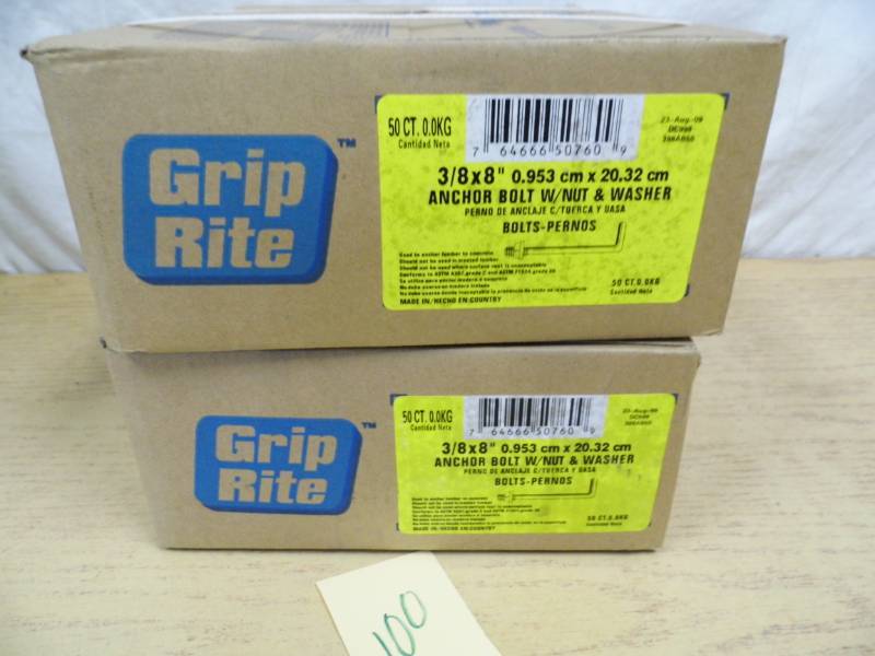 Lot of 2 Grip Tite Anchor Bolts
