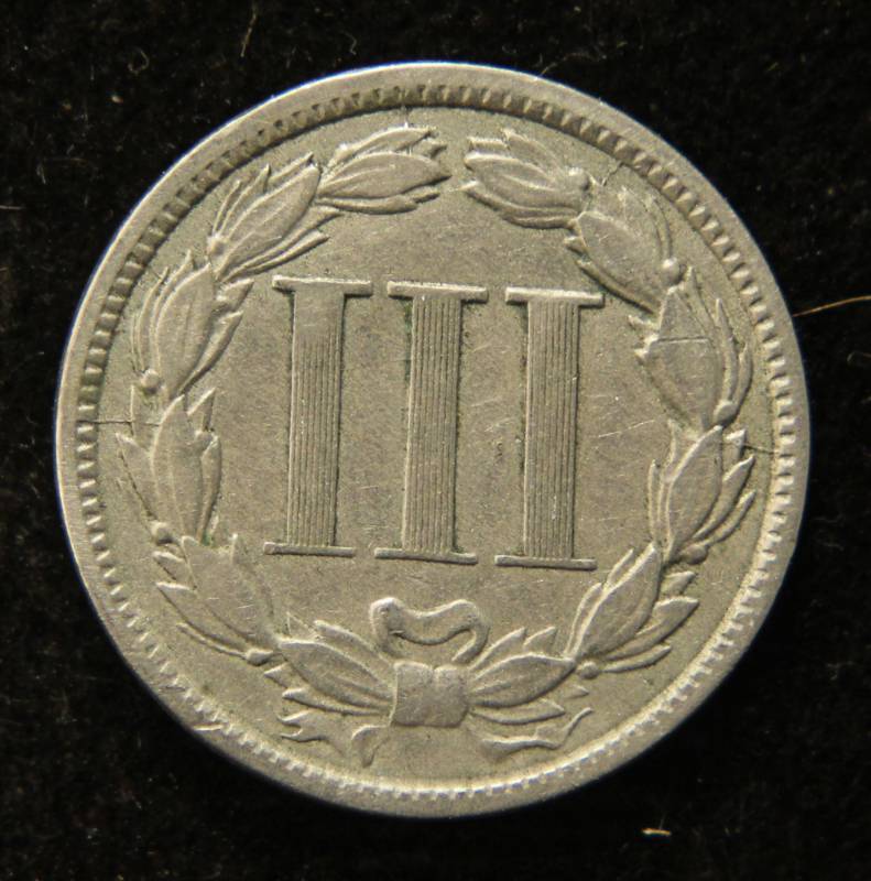 lot 06 image: 1881 US THREE CENT NICKEL FINE