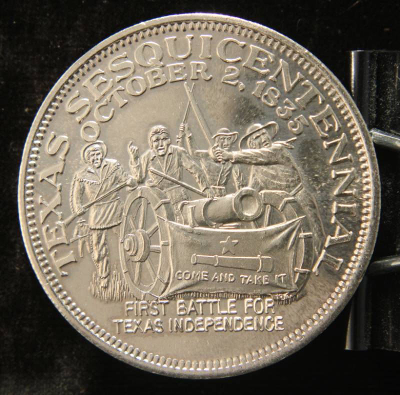 lot 33 image: 1 TROY OZ. .999 FINE SILVER TEXAS SESQUICENTENNIAL