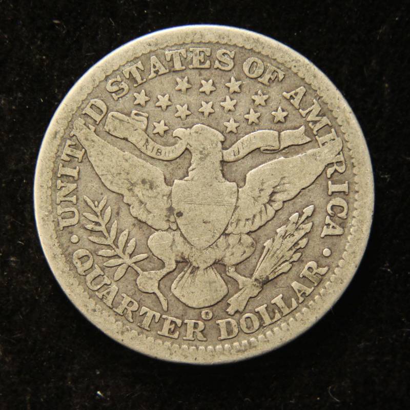 lot 44 image: 1907-O BARBER SILVER QUARTER