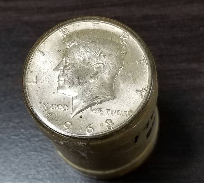 BU ROLL OF (20) 1968 KENNEDY 40% SILVER HALF DOLLARS
