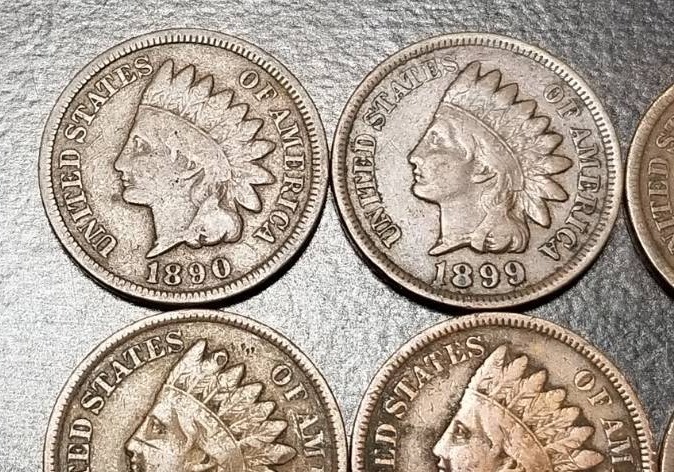 6 INDIAN HEAD CENTS AS PICTURED