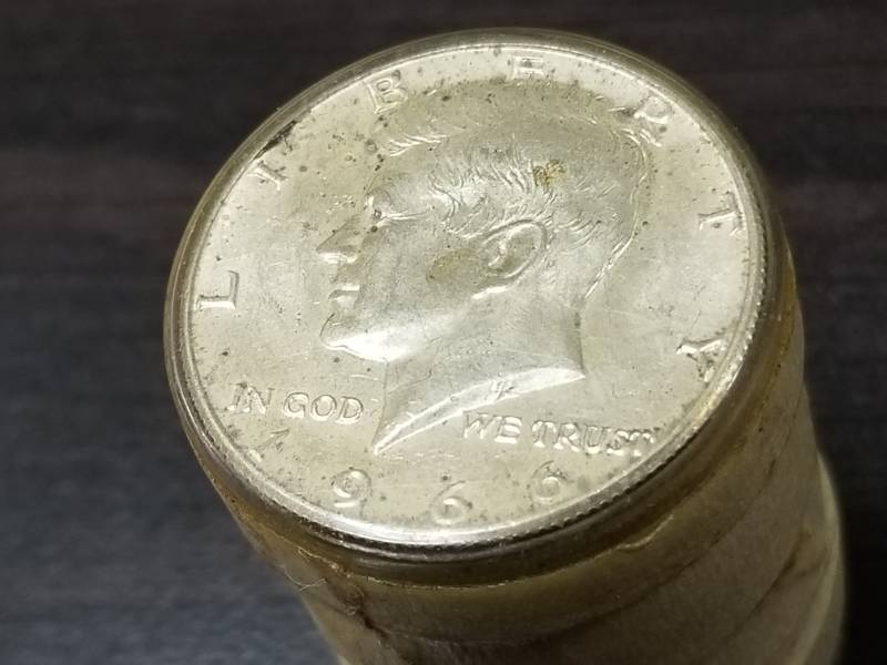 BU ROLL OF (20) 1966 KENNEDY 40% SILVER HALF DOLLARS