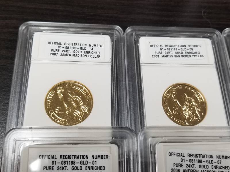 GROUP OF 6 US DOLLARS IN SLABS