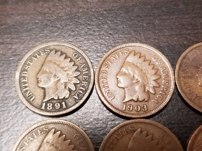 GROUP OF 6 INDIAN HEAD CENTS
