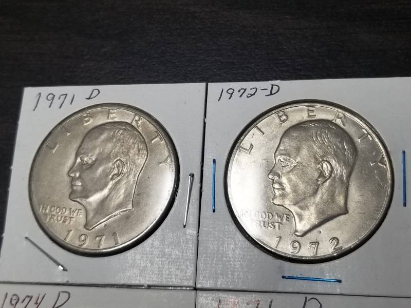 4 US EISENHOWER DOLLARS AS PICTURED