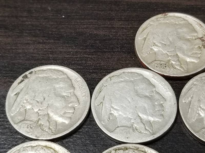 GROUP OF 17 US BUFFALO NICKELS AS PICTURED