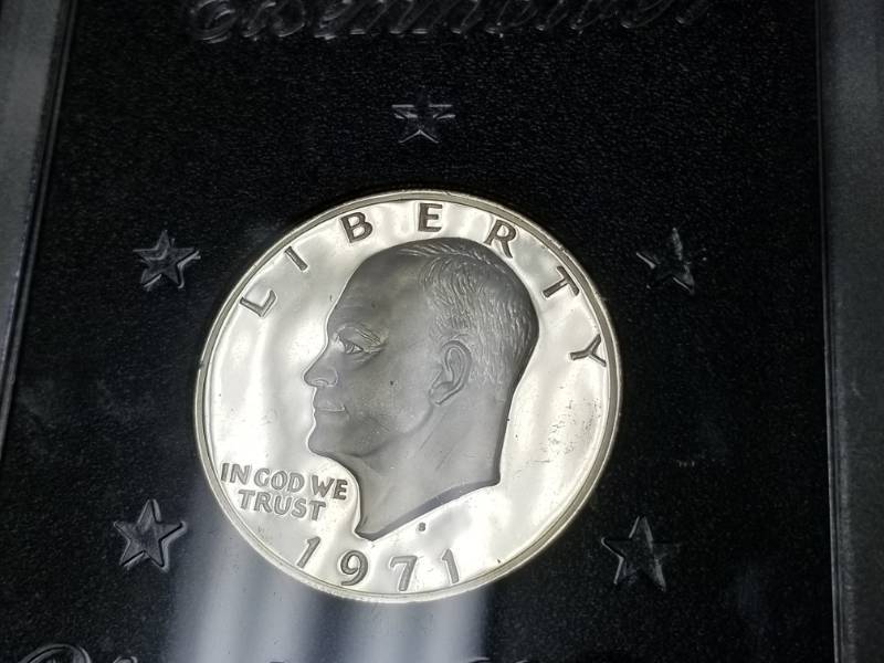 GROUP OF 3 GOVERNMENT SEALED US SILVER EISENHOWER PROOF DOLLARS 1971-S 1972-S 1973-S