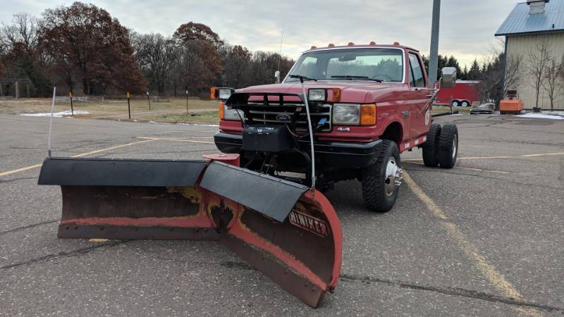 1990 Ford F-350 Dually WITH HINIKER PLOW (See Video)