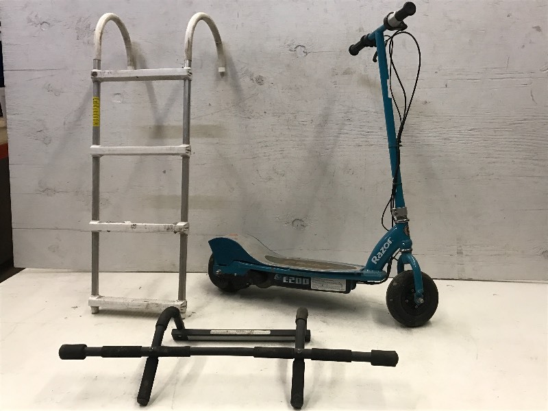 lot 63 image: Pool Ladder, Exercise Bar, Electric Scooter