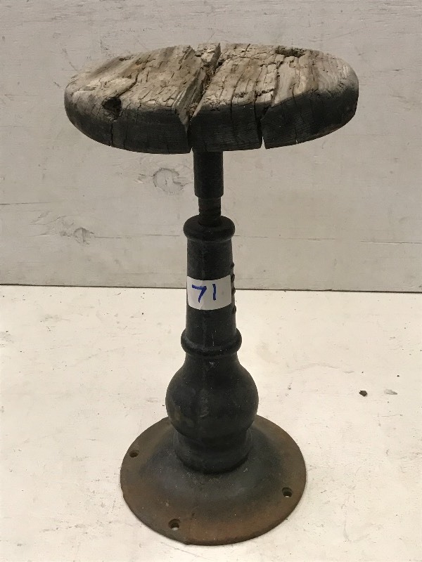 lot 71 image: Antique Train Conductors Chair