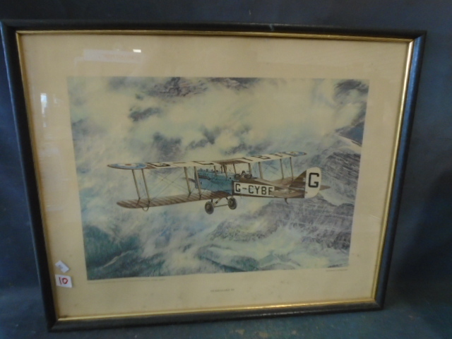 Framed Reproduction of DE Havilland 9A Airplane