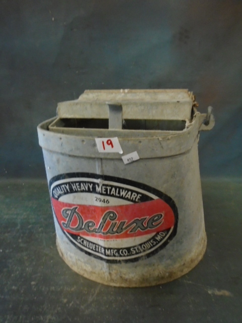Vintage Metal Mop Pail