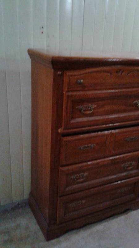 lot 3 image: Tall Bedroom Dresser, Used, Shows Wear, Marks