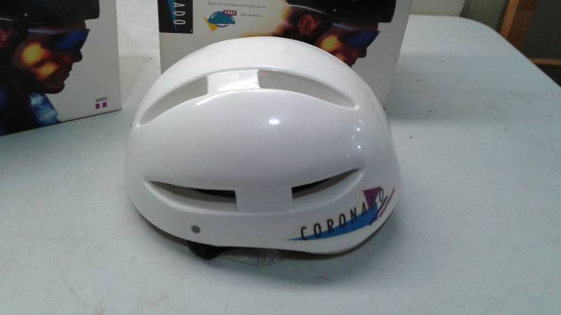 lot 39 image: Two New Cornado Bicycle Helmets, White