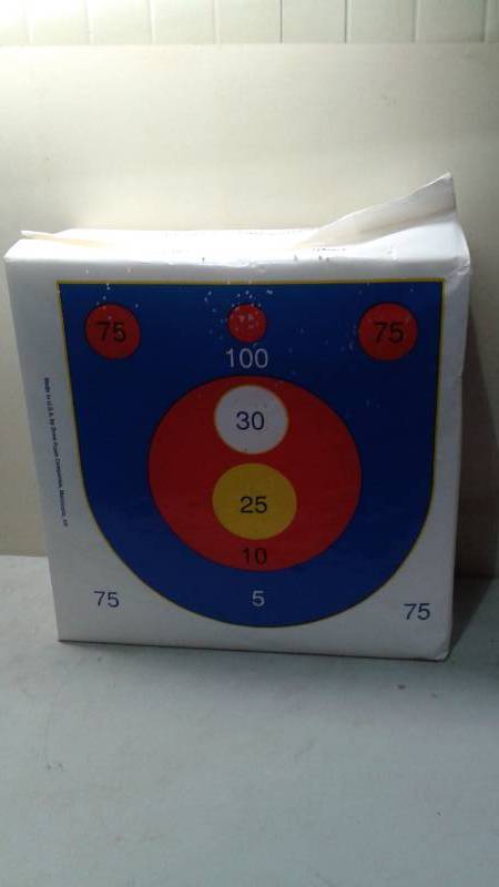 lot 44 image: Foam Archery Shooting Target, Used, Has Some BB Shots In It