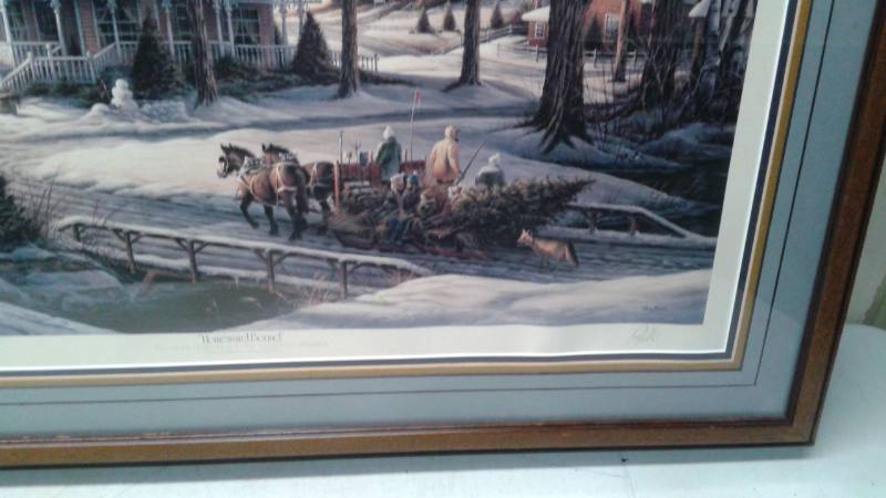 lot 45 image: Terry Redlin Framed Art Print, Homeward Bound, Looks Signed, But Unsure