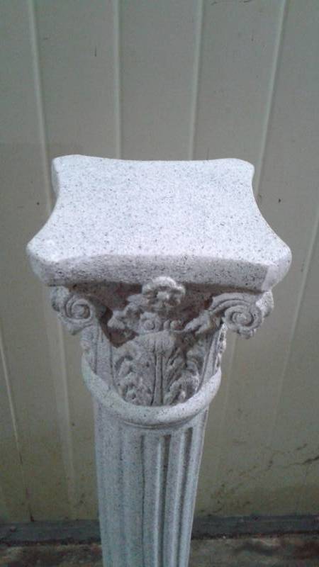 lot 54 image: RomanGreek Style Column Plant Stand, Made Of A Hard Plaster, Used, Some Wear, Chips