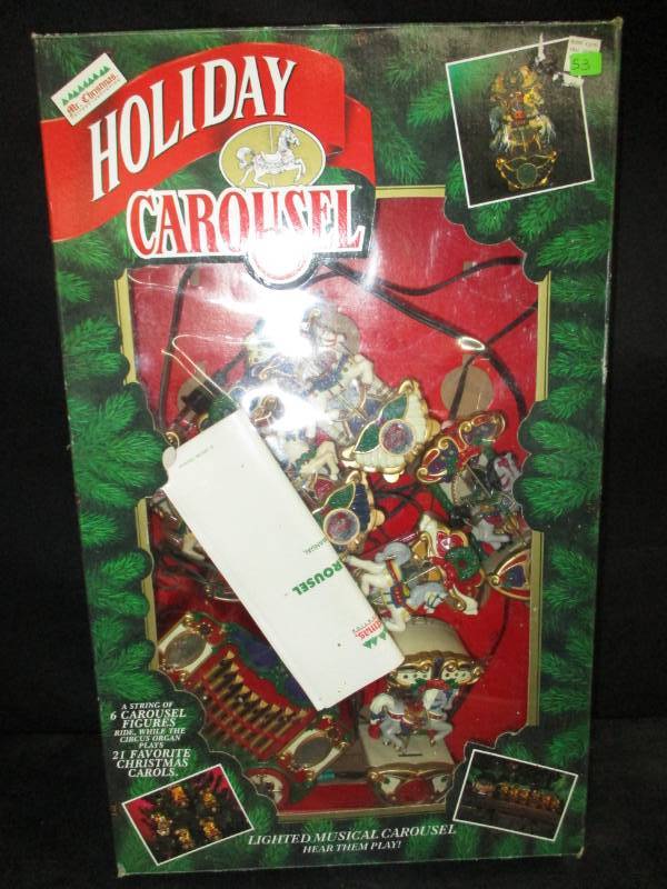 lot 53 image: Holiday Carousel lighted musical carousel