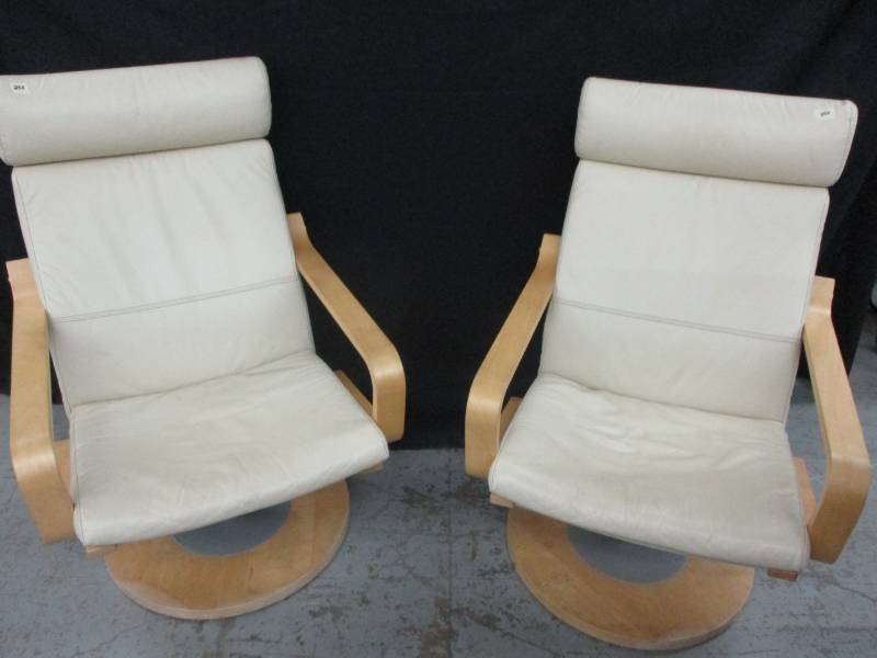 Ikea Leather Swivel Chairs Model 20976 Combined Estates Auction