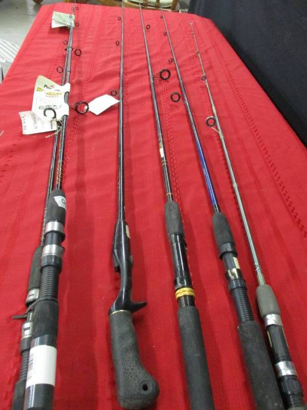 lot 112 image: 6 various fishing rods