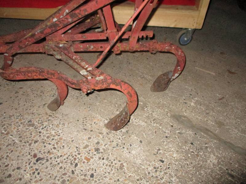 lot 41 image: Steel walk behind cultivator (needs repair to handle)