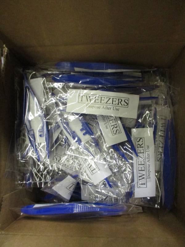 4-12 Blue Disposable Tweezers