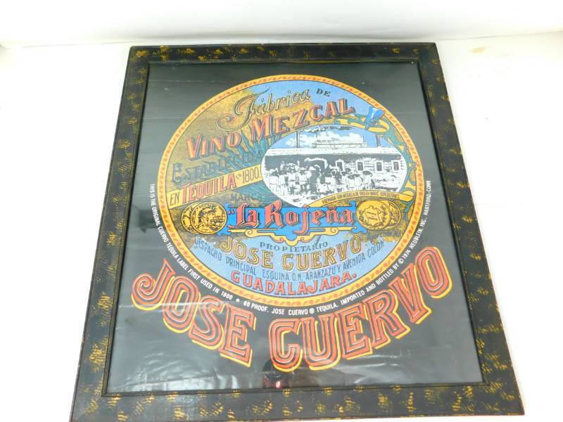 lot 12 image: Framed Fabrica Vino Mezcal JOSE CUERVO Tequila Poster