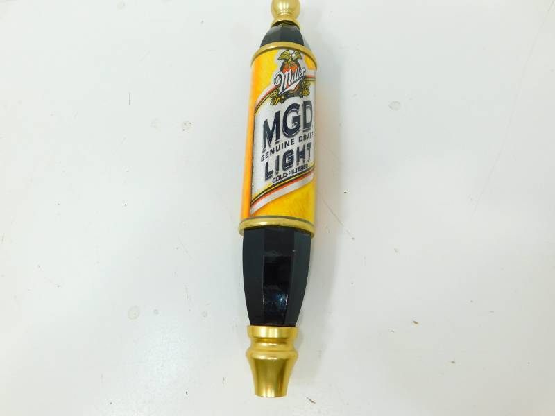 lot 22 image: Miller (MGD) Genuine Draft Light Cold Filtered Beer Tap Handle