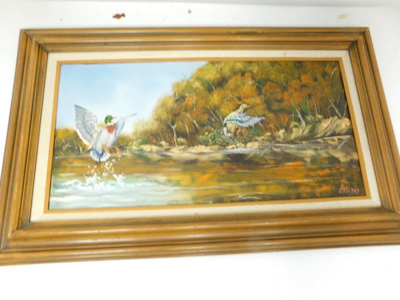 lot 74 image: Framed & Matted  Aerial Ballet  Oil Painting By Charles V. Asay