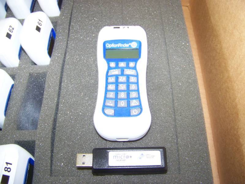 lot 60 image: Option Technologies, Interactive Audience Response OptionFinder G3 Units