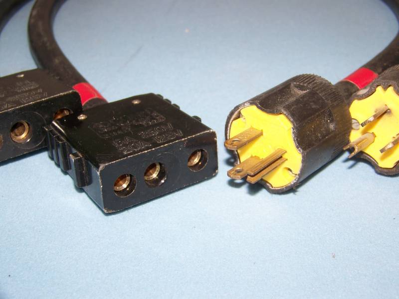 lot 49 image: (5) Stage  Studio  Theater Light  Spotlight Power Adapters to Standard Power Plug