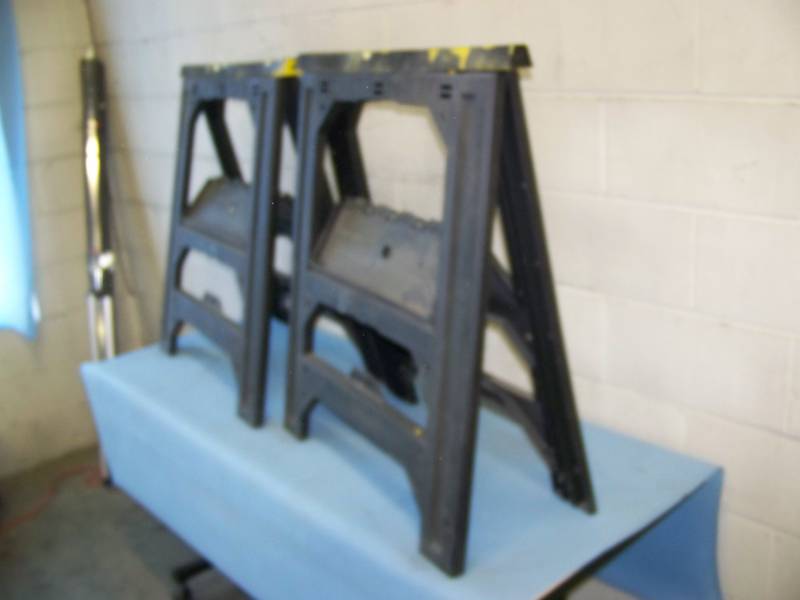 lot 93 image: (2) Light-Duty Sawhorses