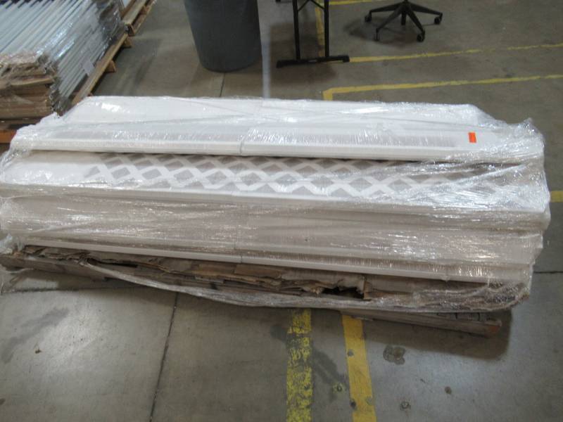 lot 106A image: 6 Freedom (Actual 5.83-ft x 7.84-ft) Ready-to-Assemble Conway White Vinyl Lattice-top Panel 73025137