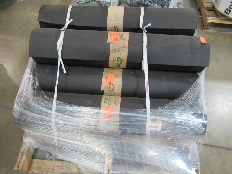 lot 44 image: 6 Rolls of GMC 36-in x 72-ft 216-sq ft Felt Roof Underlayment, Model ASTM 30 FELT