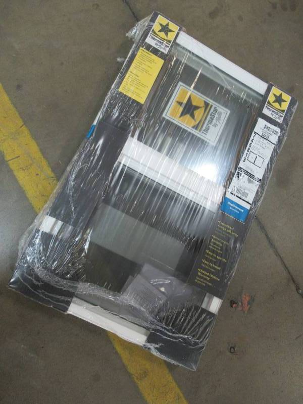 lot 50 image: NEW - Pella 250 Series Vinyl Replacement White Exterior Left Sliding Window (Rough Opening 31 34-in x 18 34-in Actual 31 12-in x 18 12-in).