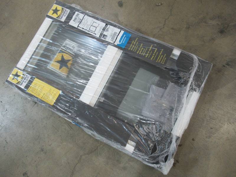 lot 51 image: NEW - Pella 250 Series Vinyl Replacement White Exterior Left Sliding Window (Rough Opening 31 34-in x 18 34-in Actual 31 12-in x 18 12-in).