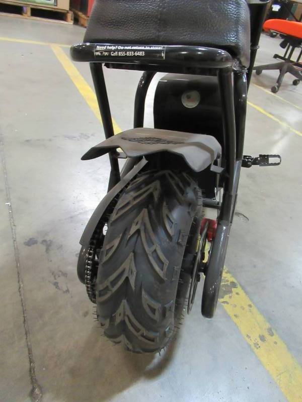 lot 168A image: Monster Moto Classic Red and Black 1000-Watt Electric Mini Bike MM-E1000-BB - For Parts
