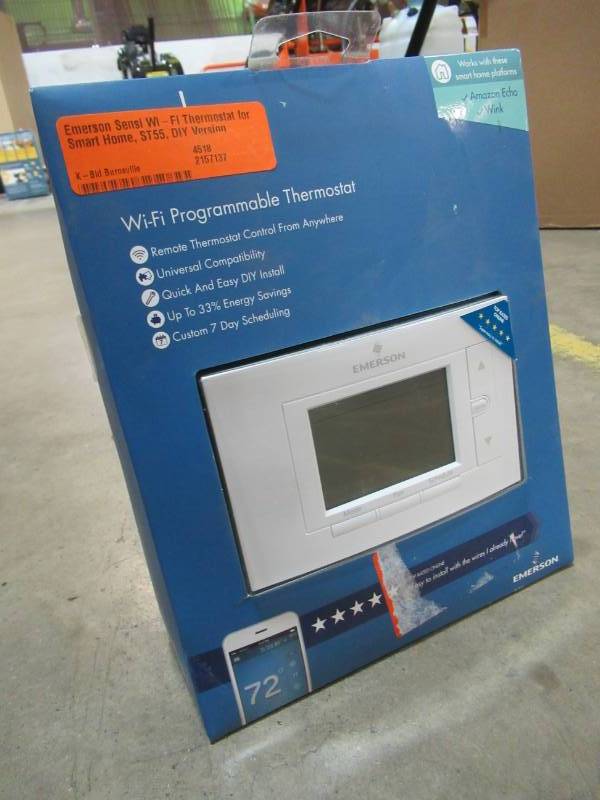 lot 87 image: Emerson Sensi Wi-Fi Thermostat for Smart Home, ST55, DIY Version