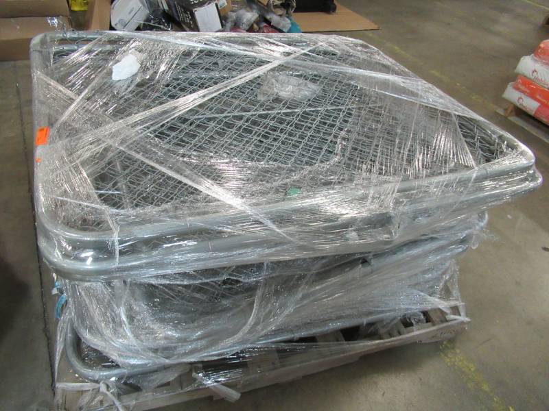 lot 112 image: Pallet of misc Chainlink Gates. Drive Through and Walk Through - Post and hardware sold separately.