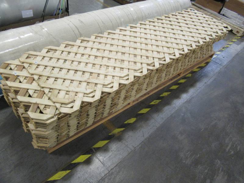 lot 116 image: Pallet of 0.5 in. x 24 in. x 8 ft. Pressure Treated Wood Lattice, Model 127740