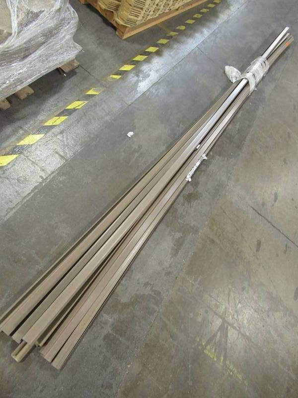 lot 120 image: 11 Twelve Foot Sections of Light Brown Color Plastic, Under The Door Floor Sweep.