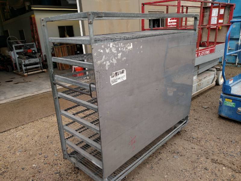 lot 41 image: Galvanized 8 Level Cart, 70x29x68, ...