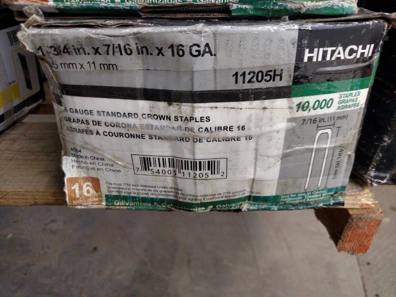 lot 65 image: Approx. (2 ) 16 ga. Crown Staples...
