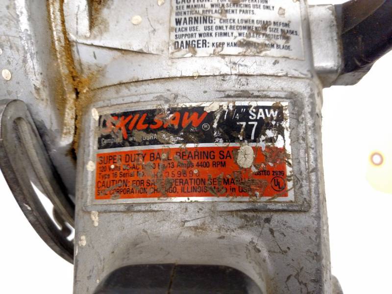 lot 66 image: Skilsaw Model 77 7 14 Worm Gear S...