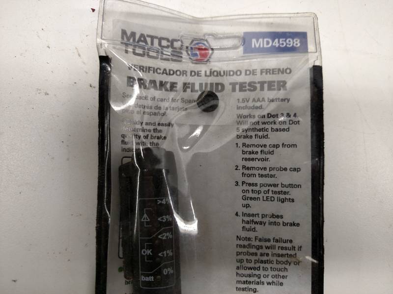 lot 91 image: Matco MD4598 Brake Fluid Tester, Ne...