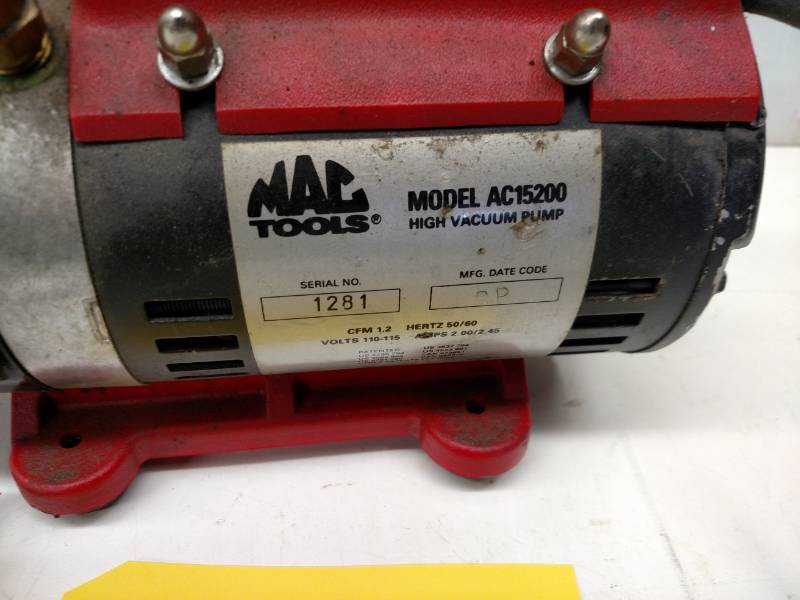 lot 103 image: Mac Tools AC15200 High Vacuum Pump,...