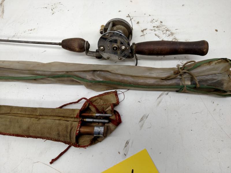 lot 134 image: (3) Vintage Fishing Poles...
