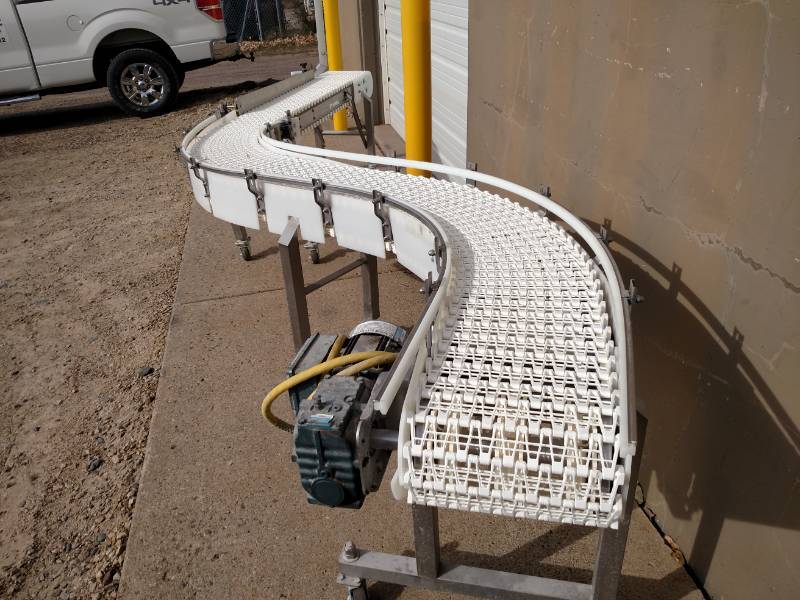 lot 42 image: 12 Poly Belt S-Shaped Conveyor, 23...