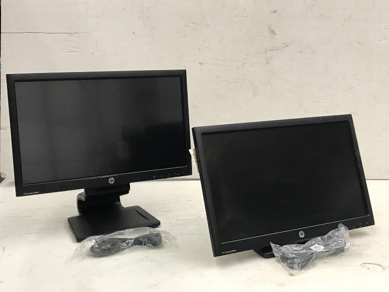 lot 34 image: (2) HP Compaq Computer Monitors